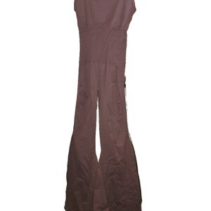 Sporty Backless Brown Jumpsuit
